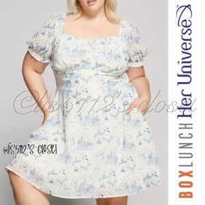 Her Universe BoxLunch Harry Potter Hogwarts Icons Smocked Chiffon Dress 3X 22 24